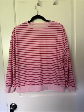 Striped Pink Crewneck Sweater -